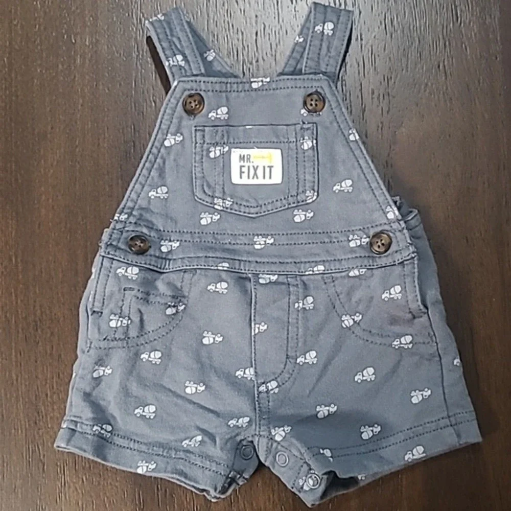 Carter's Boys Short‎ overall in 3 months Construction Mr Fix it Truck